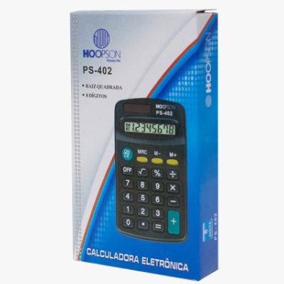 CALCULADORA  PS402 DE BOLSO 8 DÍGITOS HOOPSON