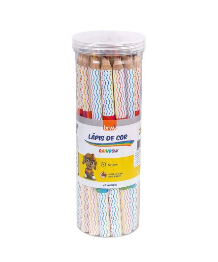 LAPIS DE COR DE MADEIRA RAINBOW BIG- PASTEL E NEON