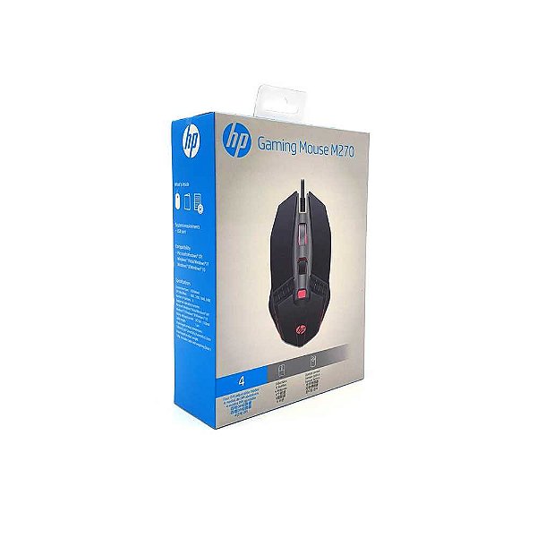 MOUSE GAMER USB M270 2400DPI LED PRETO HP CHUMBO/P