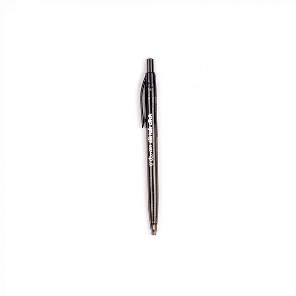 CANETA ESFEROGRÁFICA TIKTAK CLIP 0.7MM PRETO UNIDA