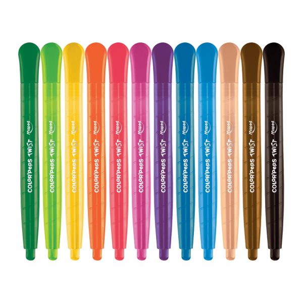 GIZ DE CERA COLORPEPS TWIST 12 CORES MAPED