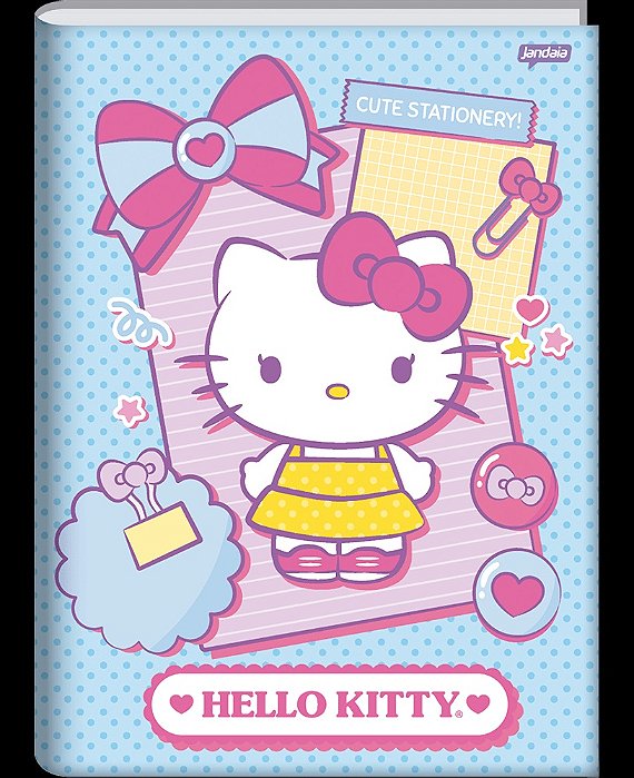 CADERNO BROCHURÃO CD 80FLS HELLO KITTY JANDAIA
