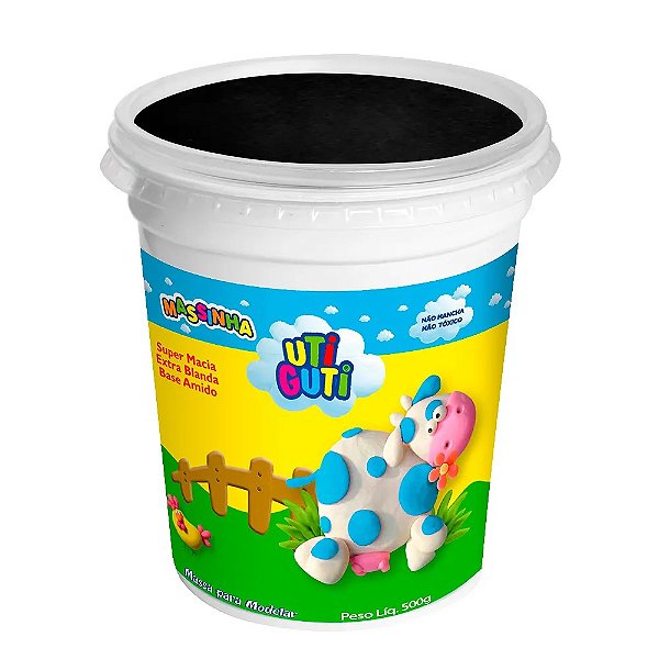 MASSINHA SOFT UTIGUTI POTE 500G PRETO