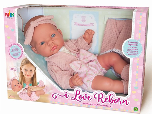 BONECA I LOVE REBORN MILK BRINQUEDOS
