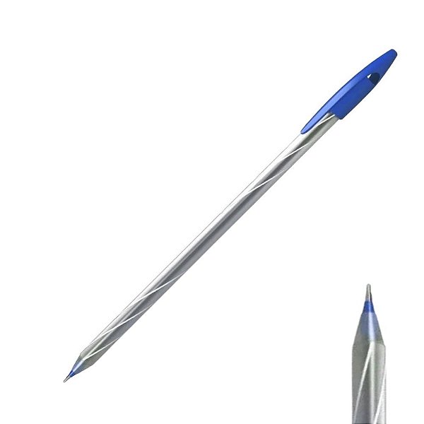 Caneta Esferográfica Spiro Pro 0,7mm azul Cis