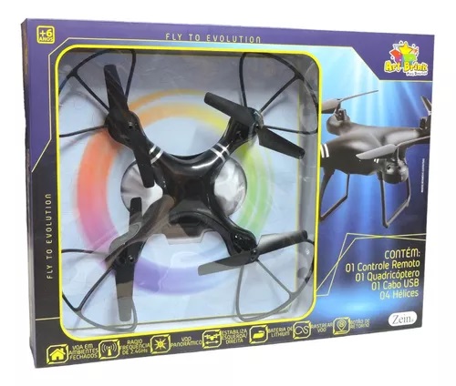 Drone Quadriplay Infantil Grande Com Controle Sem