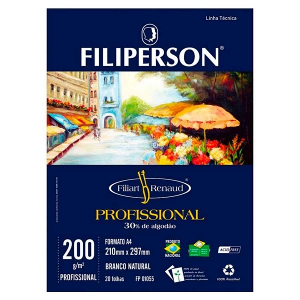 BLOCO FILIART RENAUD PROFISSIONAL BRANCO 200G/ 210