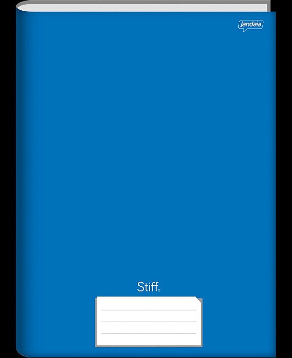 CADERNO BROCHURAO CAPA DURA STIFF 48 FOLHAS AZUL