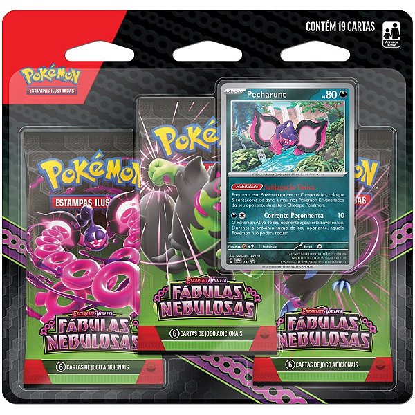 Triple Pack Pokémon Escarlate e Violeta Fábulas Ne