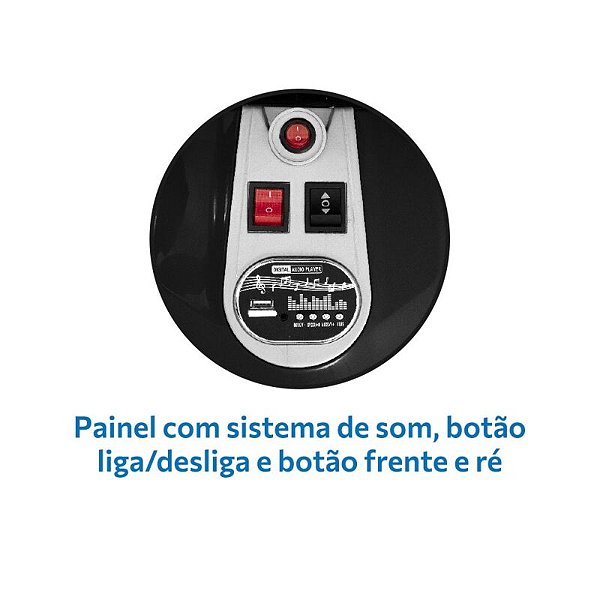 TRICICLO MOTO SPEED GT PRETA ELETRICA BANDEIRANTES