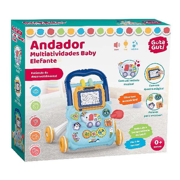 Andador Multiatividades Baby Elefante DMB6750 azul