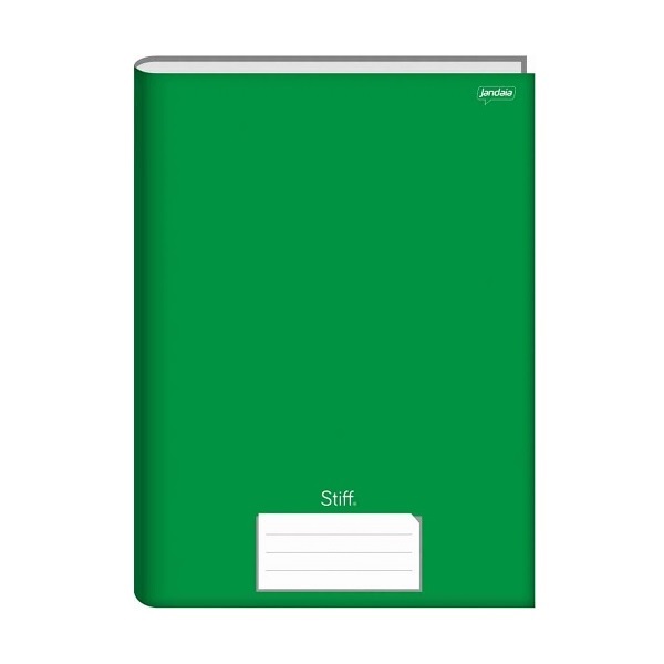CADERNO BROCHURA VERDE 48 FOLHAS 1/4  STIFF SLIM