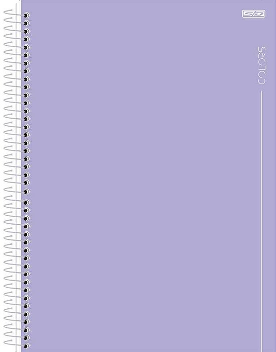 Caderno Universitário 1 matéria lilás Colors Anima