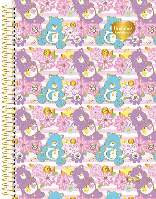Caderno Colegial 1 matéria 80FLS Ursinhos Carinhos
