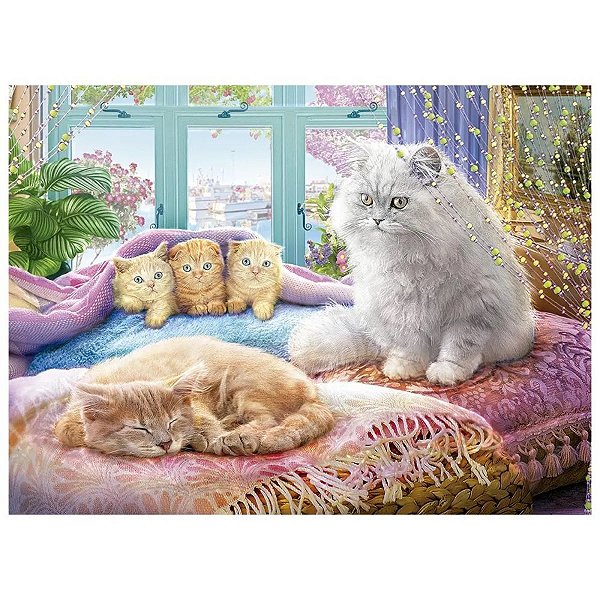 QUEBRA CABEÇAS 500 PEÇAS DUPLO GATOS 4235 GROW