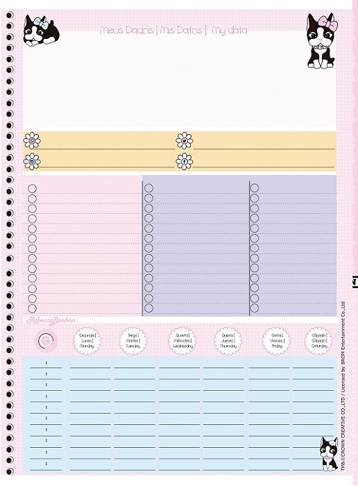 CADERNO 1 MATÉRIAS CAPA DURA 80FLS  REBECCA BONBOM