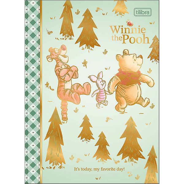 Caderno Brochurao Capa Dura Colegial Pooh 80F - So