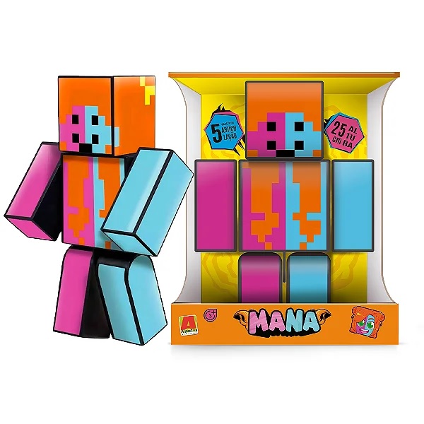 Boneco Minecraft Mana Gamer 25 cm Algazarr