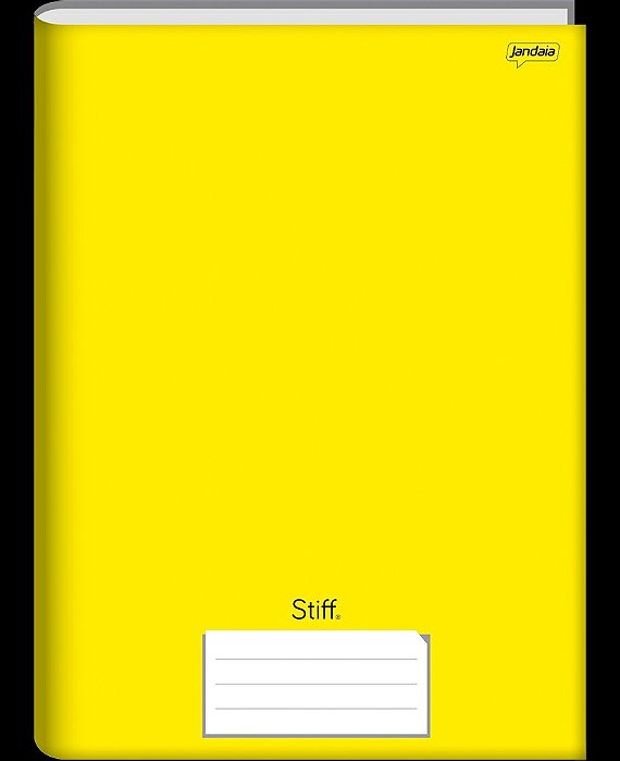 CADERNO BROCHURAO CAPA DURA STIFF 48 FOLHAS AMAREL