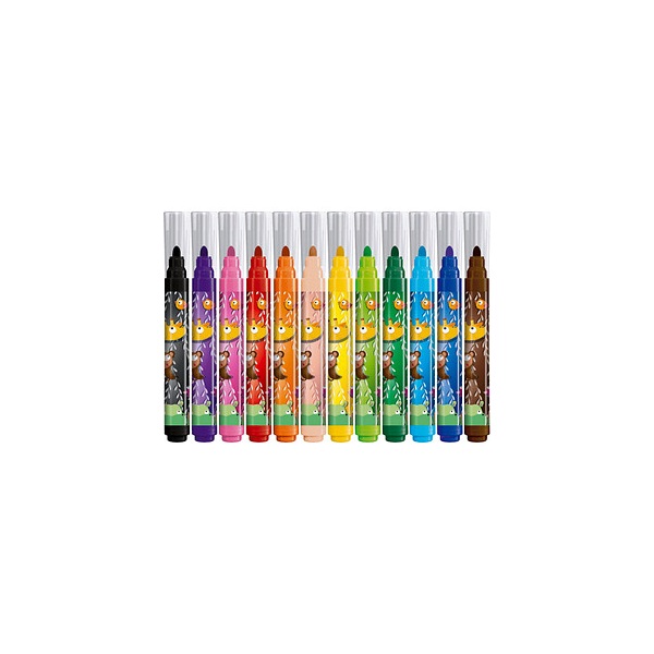 CANETA HIDROGRAFICA JUMBO JUNGLE FEVER 12 CORES MA