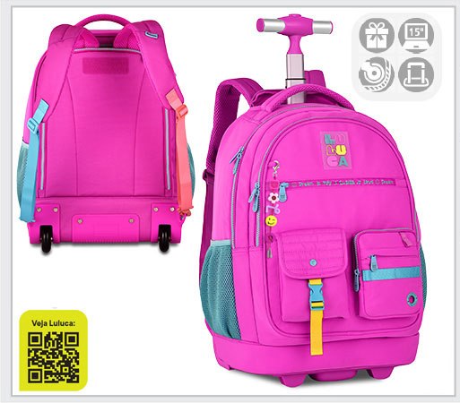 Mochila de Carrinho Oficial Luluca - 19" | LU24599