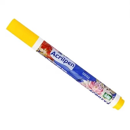 CANETA TECIDO ACRILPEN AMARELO OURO ACRILEX