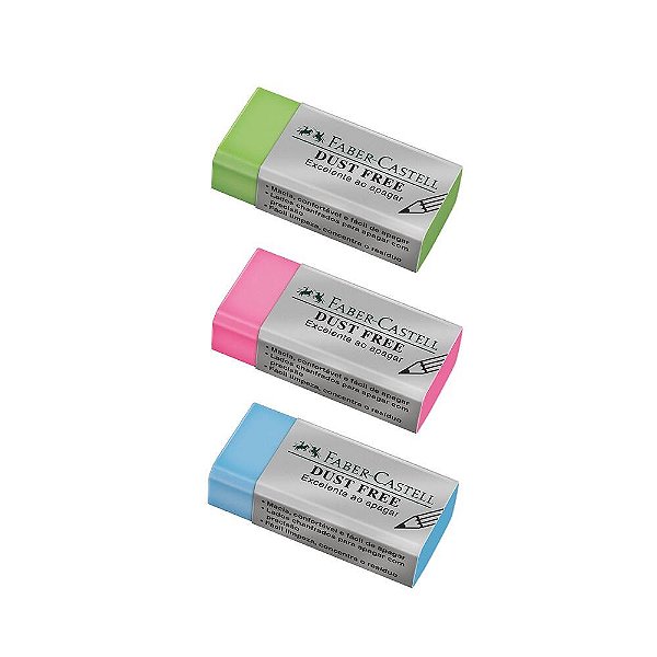 Borracha Técnica Colorida Dust Free, Cores sortidas, Faber-Castell