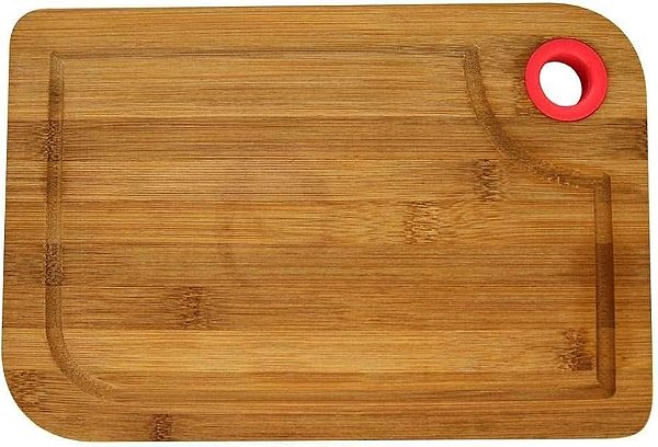 TABUA RETANGULAR BAMBU COM PEGADOR SILICONE