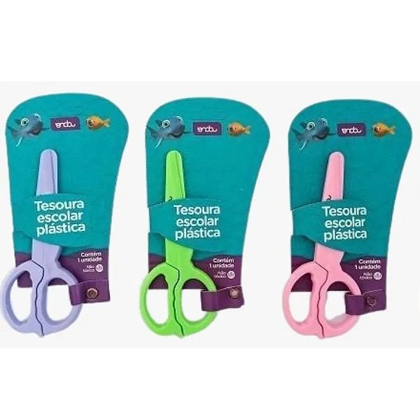 TESOURA P/ MASSINHA ESCOLAR 12,7CM CORES ONDA