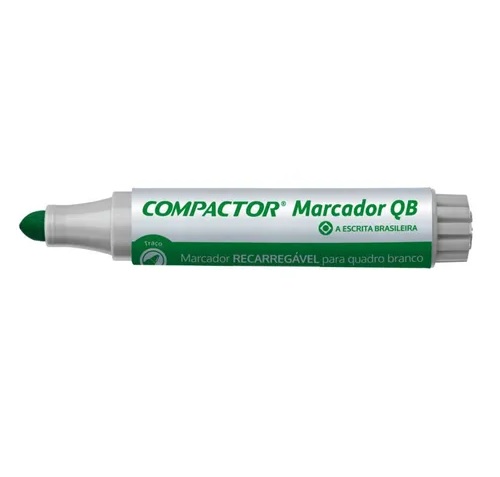 PINCEL MARCADOR RECARREGÁVEL QUADRO BRANCO VERDE COMPACTOR
