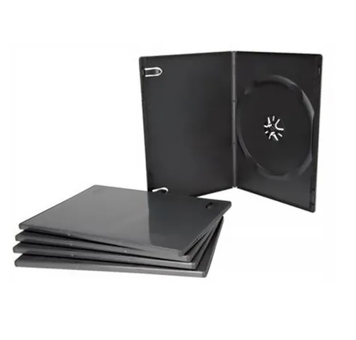 CAIXA PARA DVD SLIM 7MM PRETO