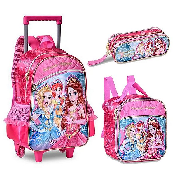 KIT MOCHILA DE RODINHA PRINCESAS MAGICAS PR24517K CLIOSTYLE