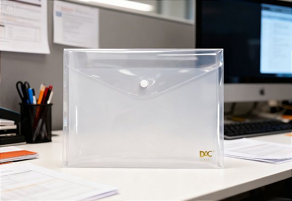 Pasta malote A4 Cristal c/Botao - Dac