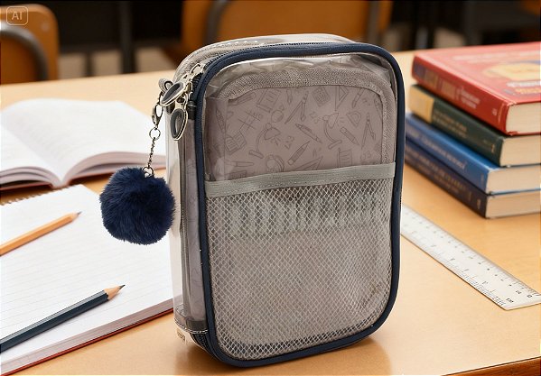 ESTOJO ESCOLAR CASE CRISTAL FUME SORTIDO MASCULINO DATERRA