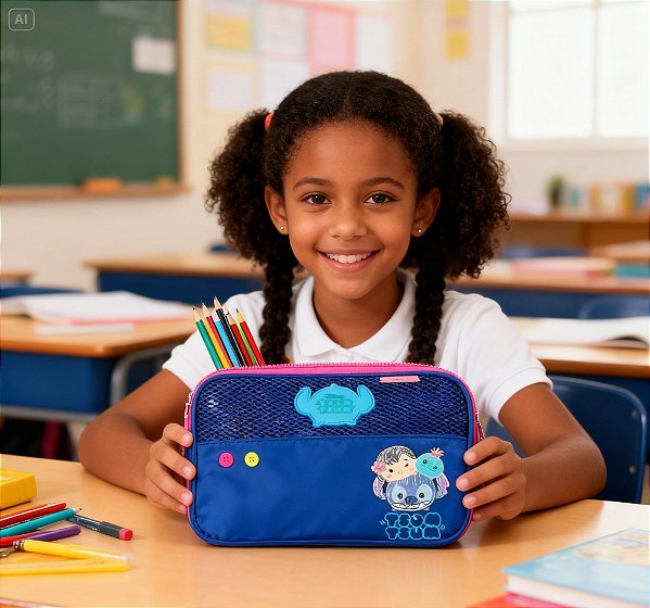 Estojo Case Tsum Tsum TS24631 Clio Style – Estojo Escolar com Zíper