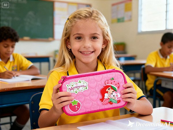 Estojo Case Moranguinho MO26290E 3239 Clio Style – Estojo Escolar com Zíper