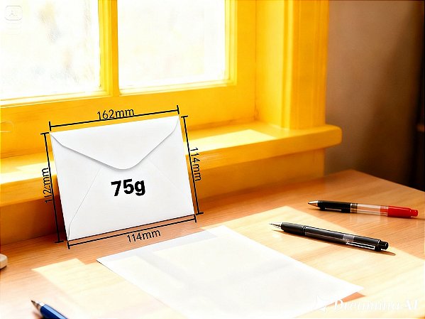 Envelope Branco 114x162 mm Tilibra para Cartas e Convites Unidade