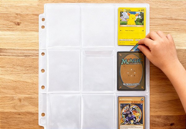 Envelope Plástico para Cards 9 Lugares – Folha Porta Cards para Álbum ou Fichário (Unidade)