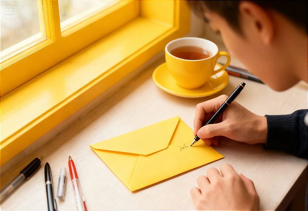 Envelope Carta Convite amarelo 114x162mm Tilibra – Envelope Colorido para Convites