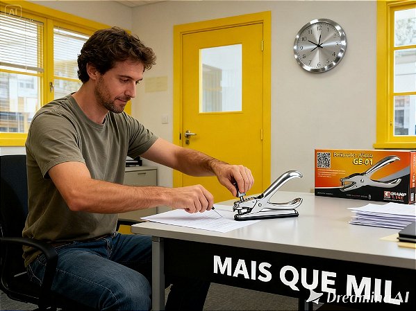 PERFURADOR DE PAPEL 1 FURO GENIAL GE1 P/06 FOLHAS UNIDADE 510200601 - GRAMP LINE