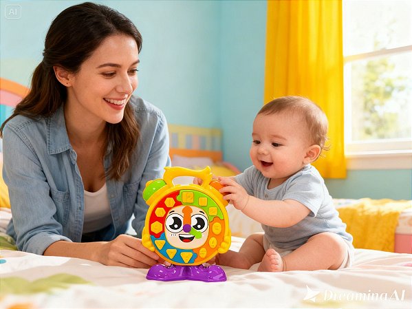 Relógio Didático SL JXP Brink – Brinquedo Educativo para Aprender as Horas