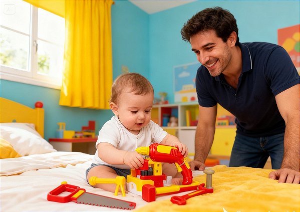 Brinquedo Oficina Legal na Solapa JXP Brink – Kit Infantil de Ferramentas