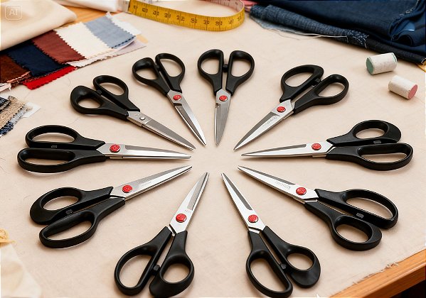 Tesoura de Costura Mundial RF 690/9 1/2" Ponto Vermelho – Profissional, Precisa e Resistente