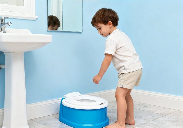 Pinico Troninho Nenê 900ml Azul Plasnorthon Infantil