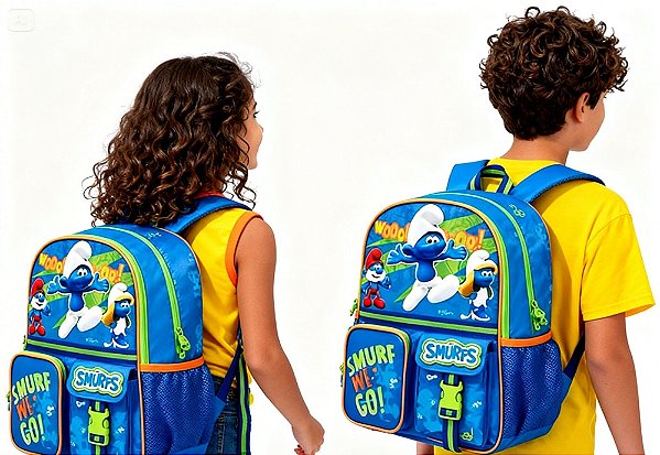 Mochila Os Smurfs 3284 ClioStyle Infantil Escolar
