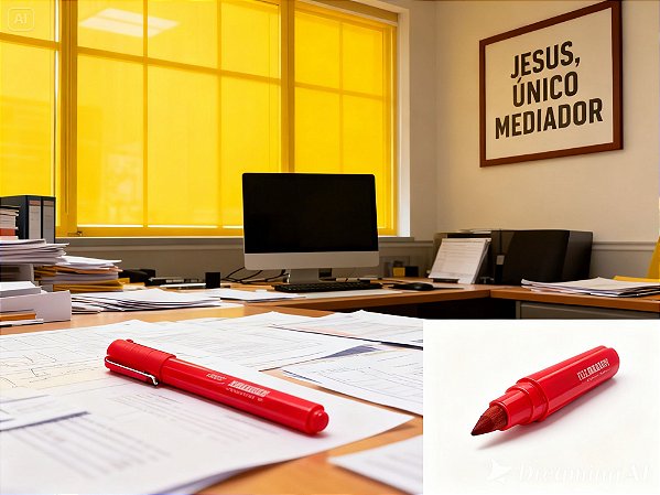 Marcador Permanente Vermelho Ponta Chanfrada BRW – Alta Fixação