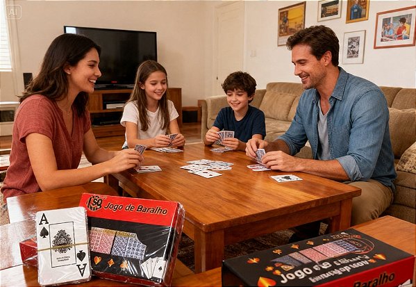 Baralho Duplo 108 Cartas de Plástico com Estojo SQ3389 SQ Comércio