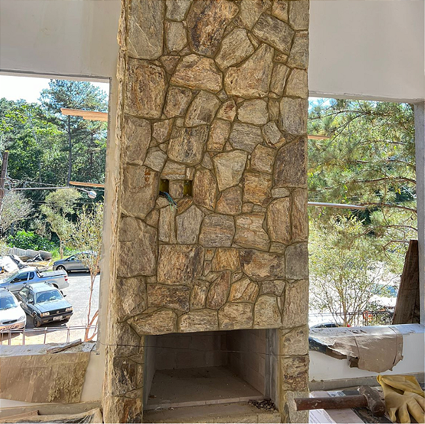 Pedra madeira amarela m²