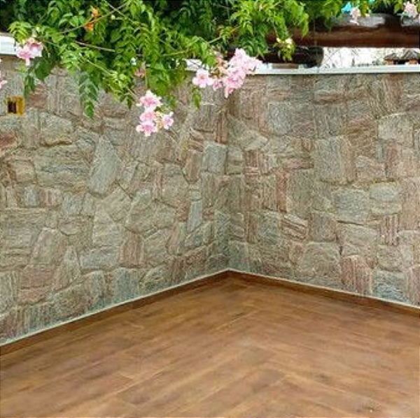 Pedra Madeira Bruta Rosa - 1M²