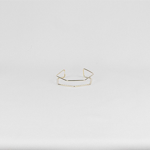 Bracelete Geométrico com Zircônias Cravejadas